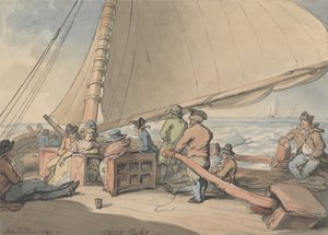 En hollandsk pakke i en stigende brise af Thomas Rowlandson